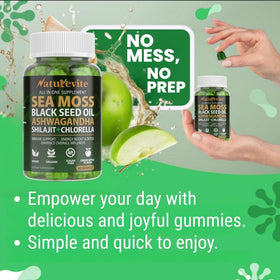 Gummies Naturevite 16-en-1 présentées sur une assiette
