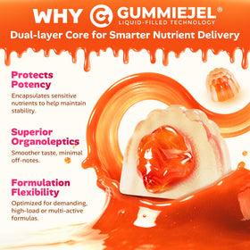 Gummies NEVISS avec des ingrédients clés visibles