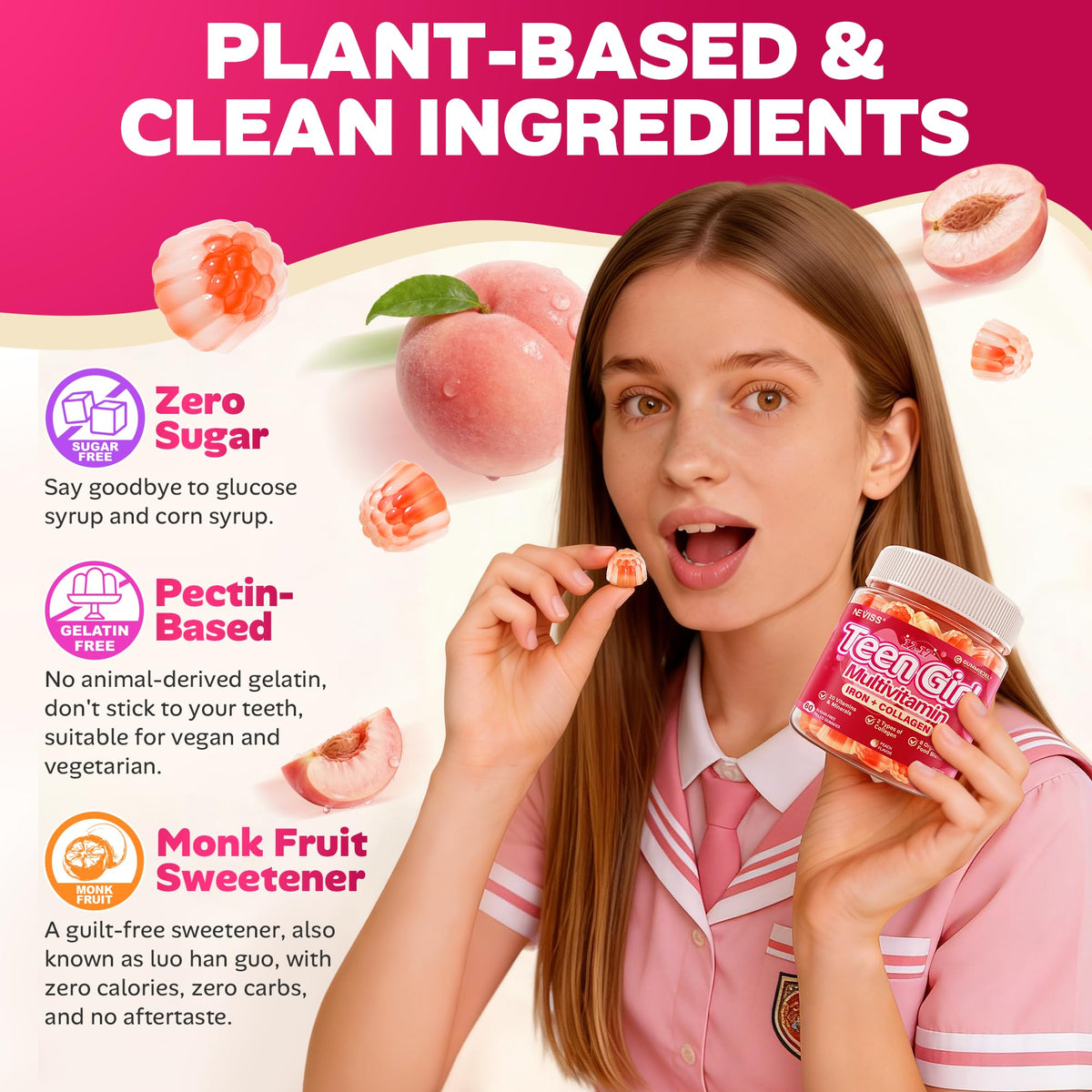 Gummies NEVISS avec un fond coloré pour attirer l'attention