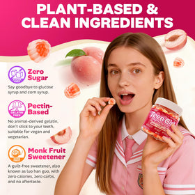 Gummies NEVISS avec un fond coloré pour attirer l'attention