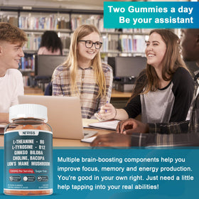 Gummies NEVISS avec une cuillère à côté