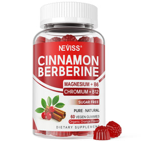 Gummies NEVISS Berberine à la Cannelle de Ceylan 60ct devant un fond blanc