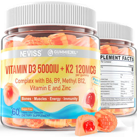 Gummies NEVISS D3 + K2 avec emballage visible