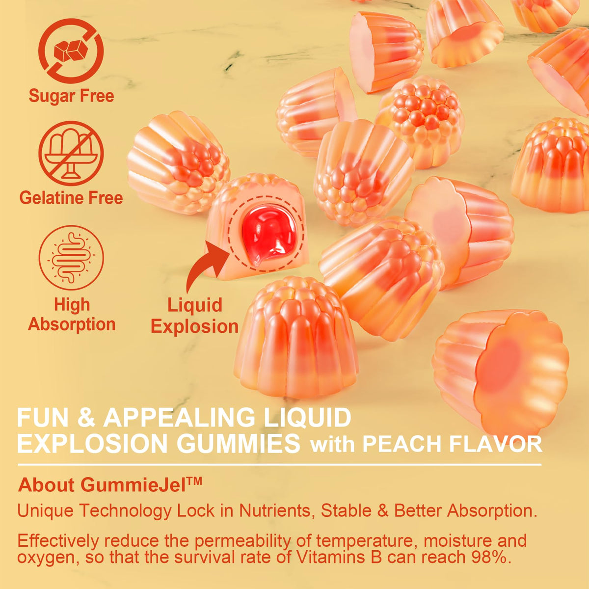 Gummies NEVISS D3 + K2 dans un bol décoratif
