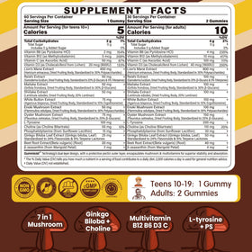 Gummies NEVISS emballage avec informations nutritionnelles