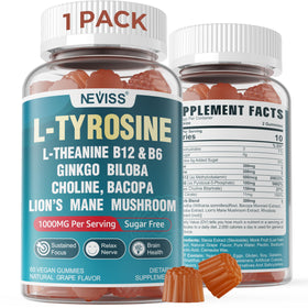 Gummies NEVISS L-Tyrosine 300mg L-Theanine 200mg vue de face