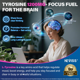 Gummies NEVISS L-Tyrosine et L-Theanine 1200mg avec tablette