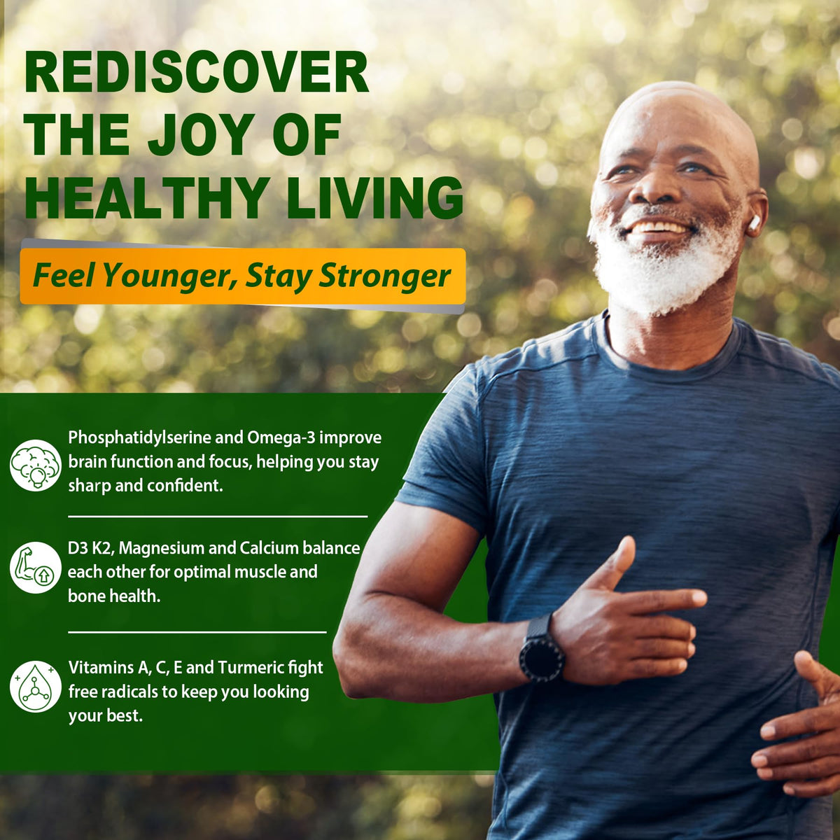 Gummies NEVISS pour hommes 50+, vue de l'arrière de l'emballage
