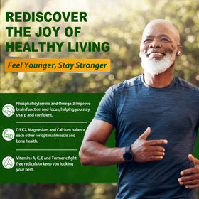 Gummies NEVISS pour hommes 50+, vue de l'arrière de l'emballage