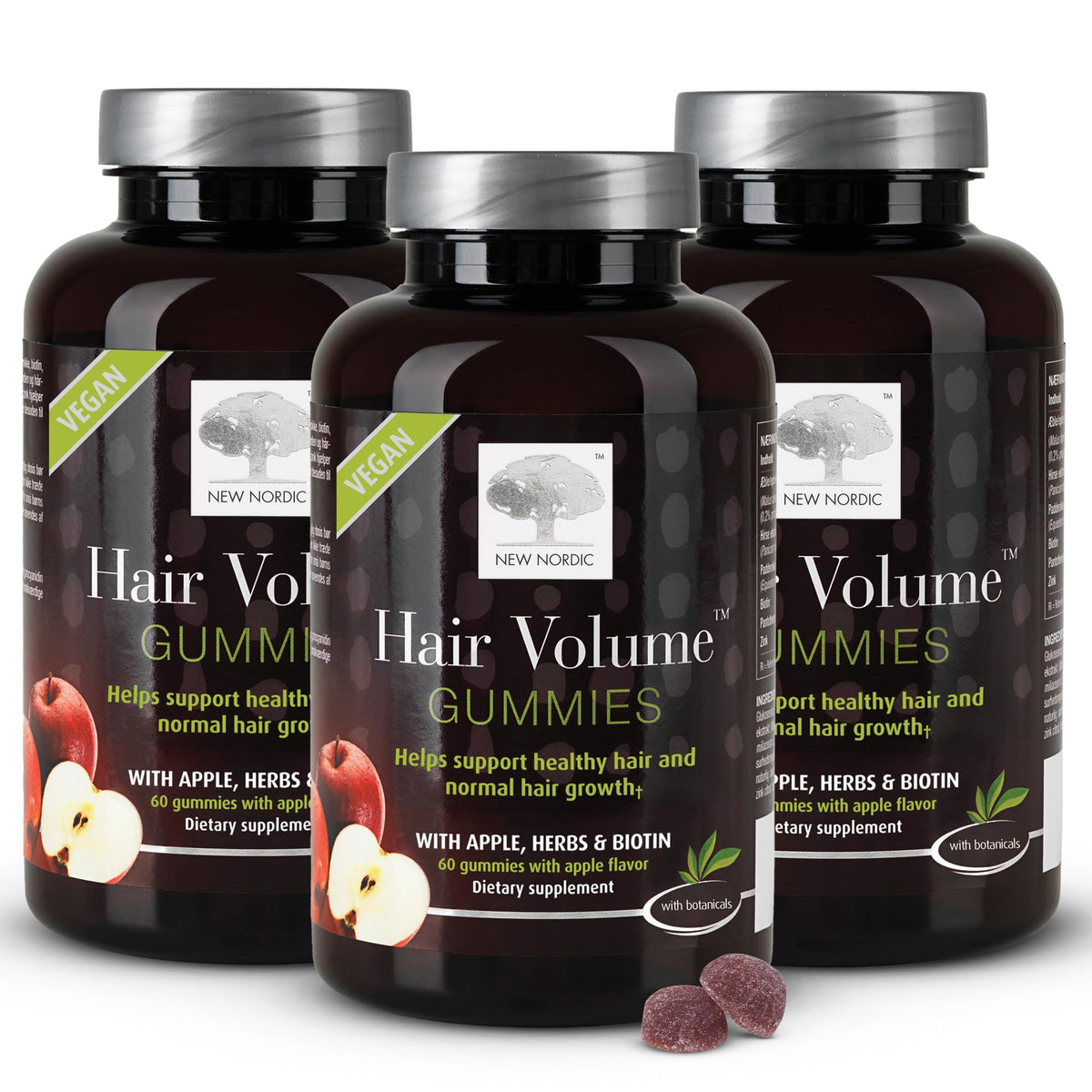 Gummies NEW NORDIC Volume Cheveux Biotin vue de face