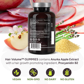 Gummies NEW NORDIC Volume Cheveux montrées sur une table
