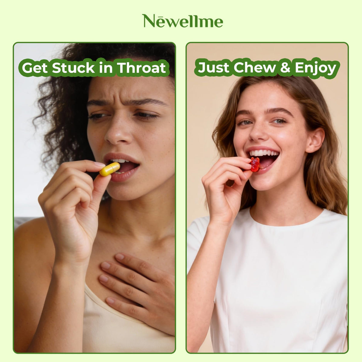 Gummies NEWELLME ACV avec Mère & B12 avec une cuillère