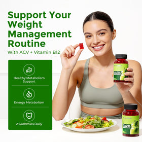 Gummies NEWELLME, portion avec vinaigre de cidre de pomme et B12