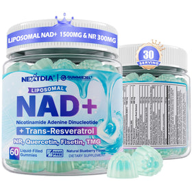 Gummies Nextdia 1500mg NAD+ en vue de face avec emballage