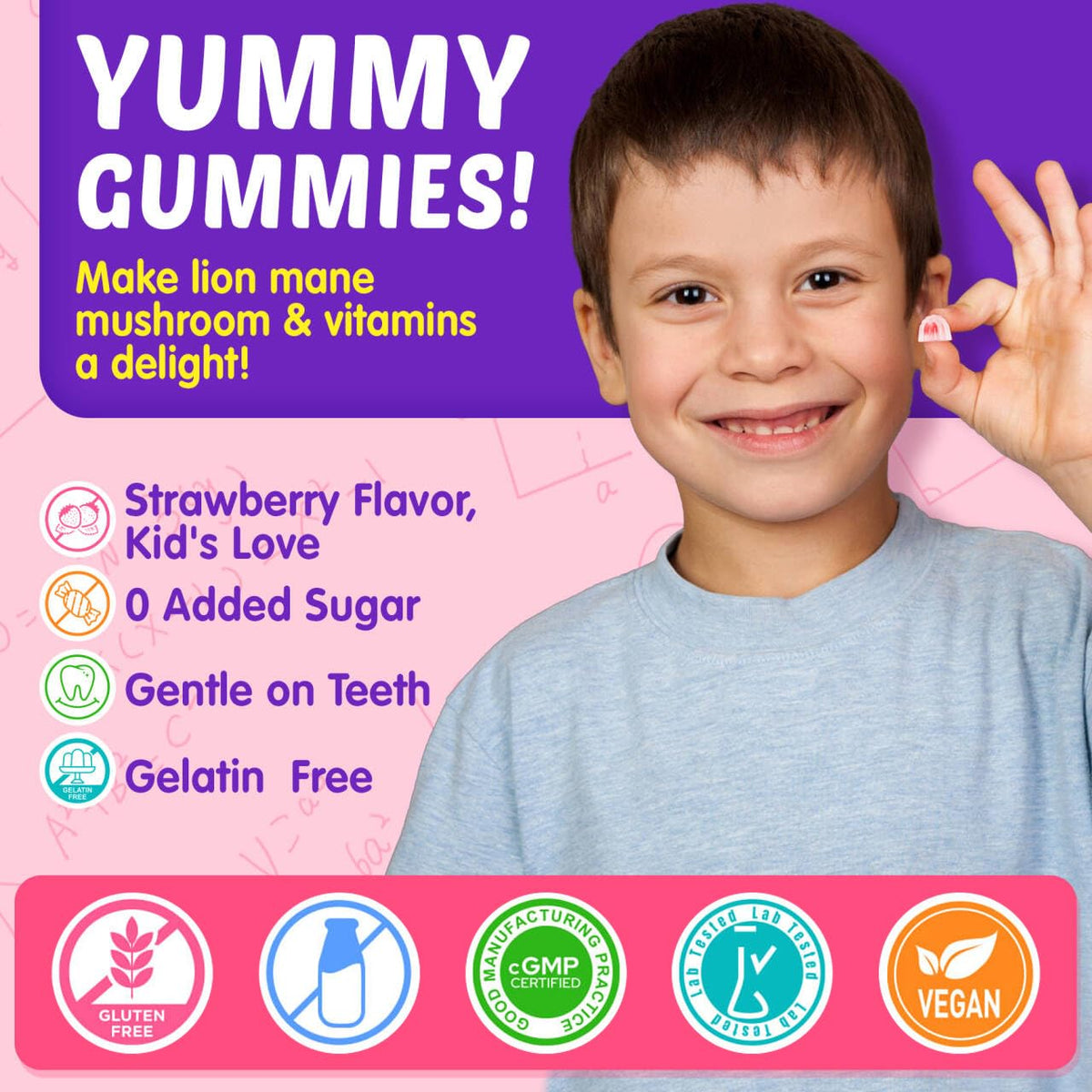 Gummies Nextdia avec des ingrédients naturels autour