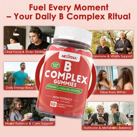 Gummies Nextdia Complexe de Vitamines B Methylées 60 Ct avec une cuillère
