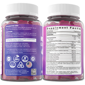 Gummies Nextdia Resvératrol 1500mg avec une bouteille ouverte