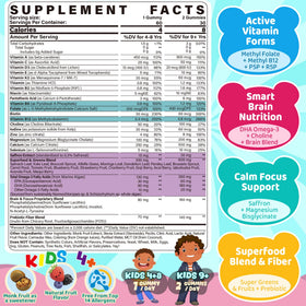 Gummies Nextdia sur une table avec des fruits en arrière-plan