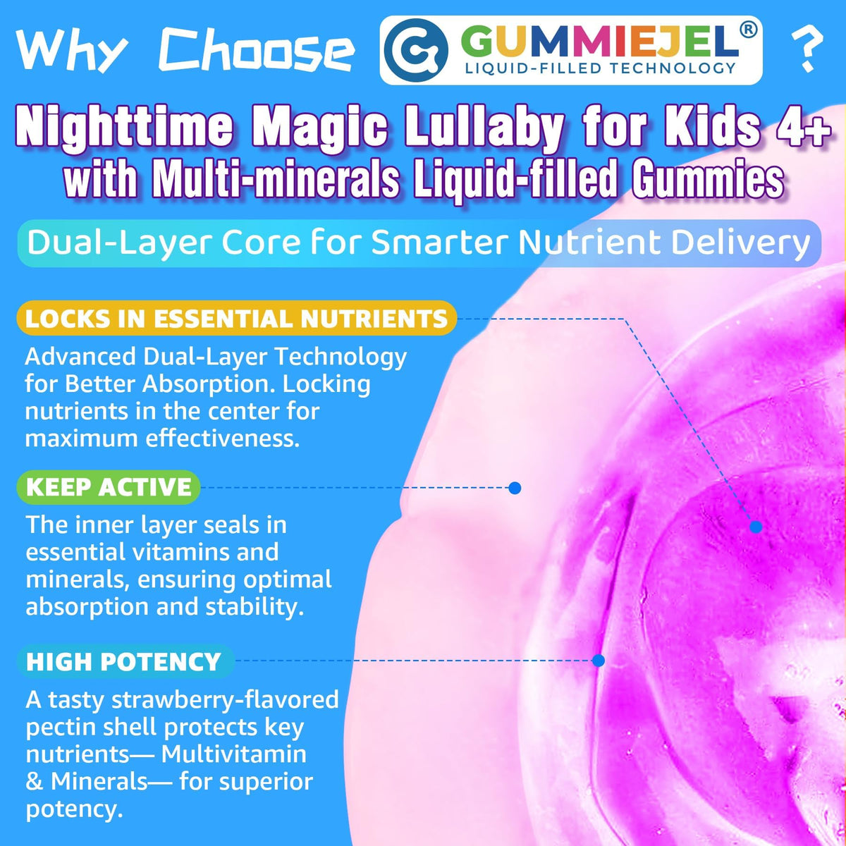 Gummies Nextdia, un enfant en train de les prendre