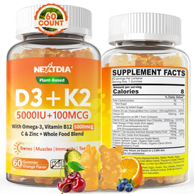 Gummies Nextdia Vitamine D3 K2 MK7 5000UI en boîte