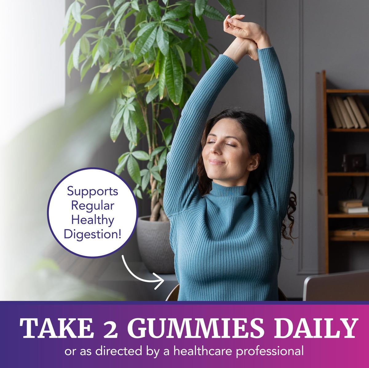 Gummies Nobi Nutrition Citrate de Magnésium avec des fruits en arrière-plan