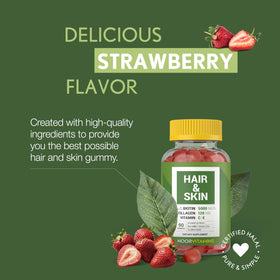 Gummies Noor Vitamins présentés avec des fruits frais