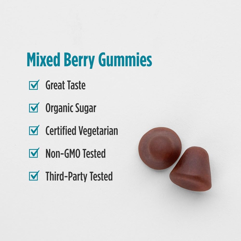 Gummies Nordic Naturals aux baies mélangées, à l'intérieur du pot