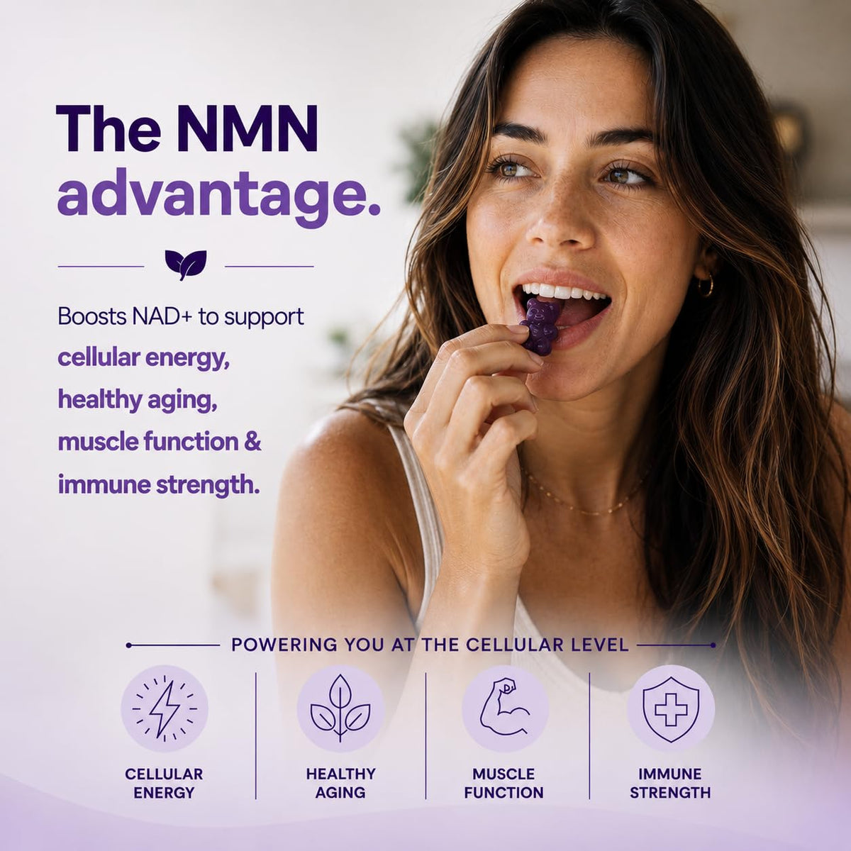 Gummies Noura Labs 1000 mg en main, format pratique