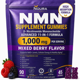 Gummies Noura Labs 1000 mg saveur fruits rouges, vue de face