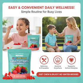 Gummies Novali Health Multivitamines Enfants 9-en-1 avec des fruits