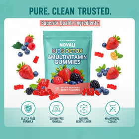 Gummies Novali Health Multivitamines Enfants 9-en-1 dans une main