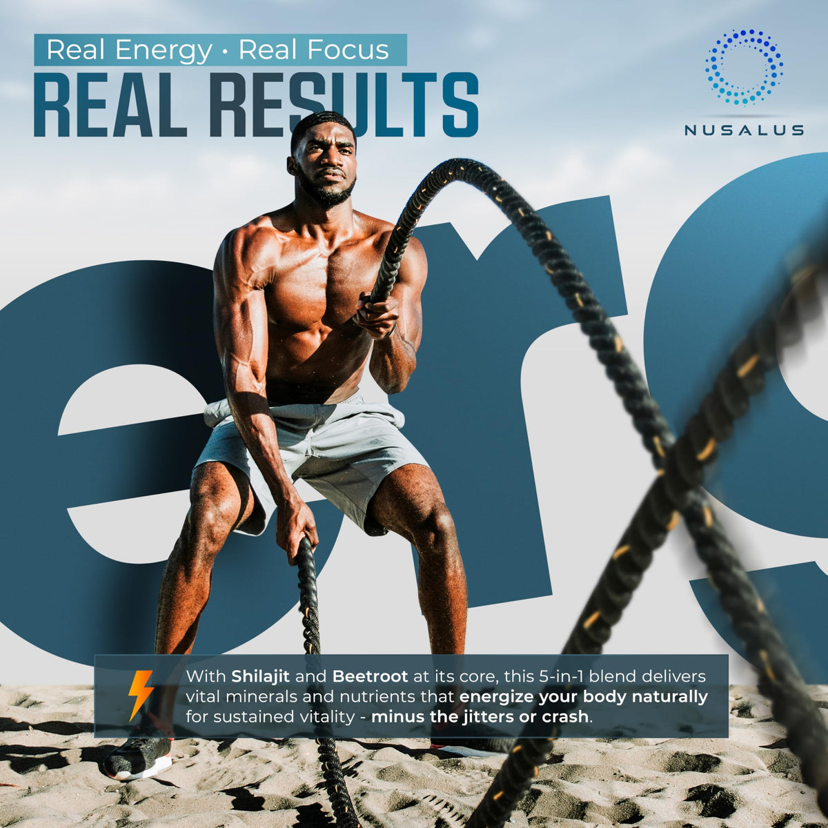 Gummies Nusalus Shilajit Plus 5-en-1, taille des gummies dans la main