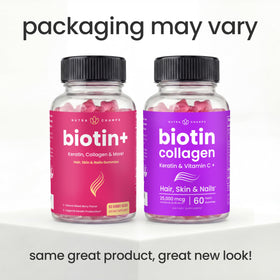 Gummies NutraChamps avec des ingrédients tels que Collagène et Kératine