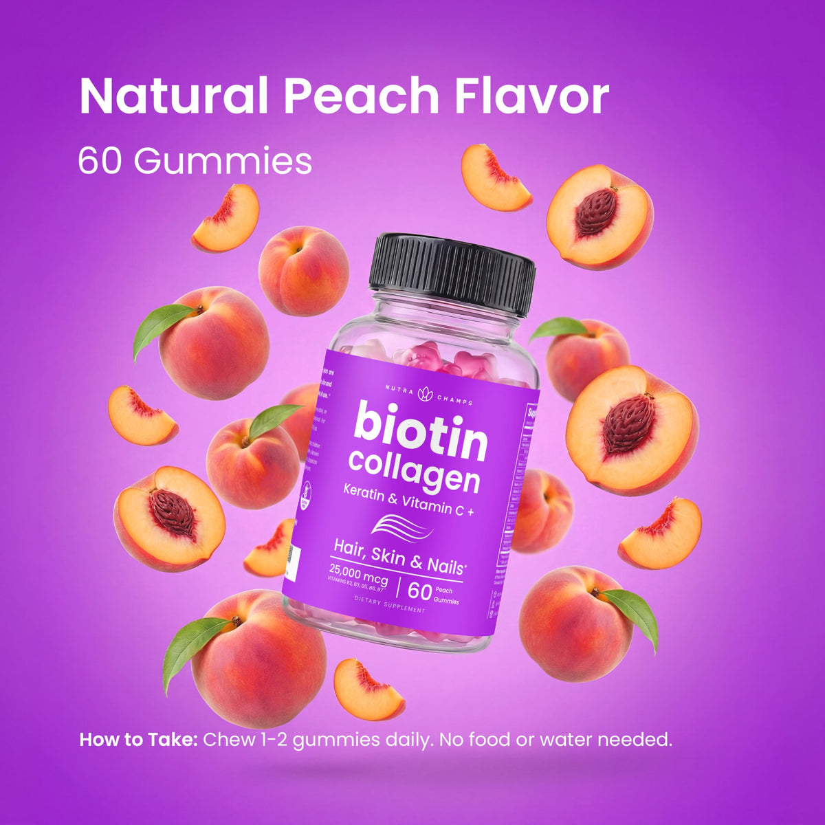 Gummies NutraChamps dans une main, prêt à être consommé