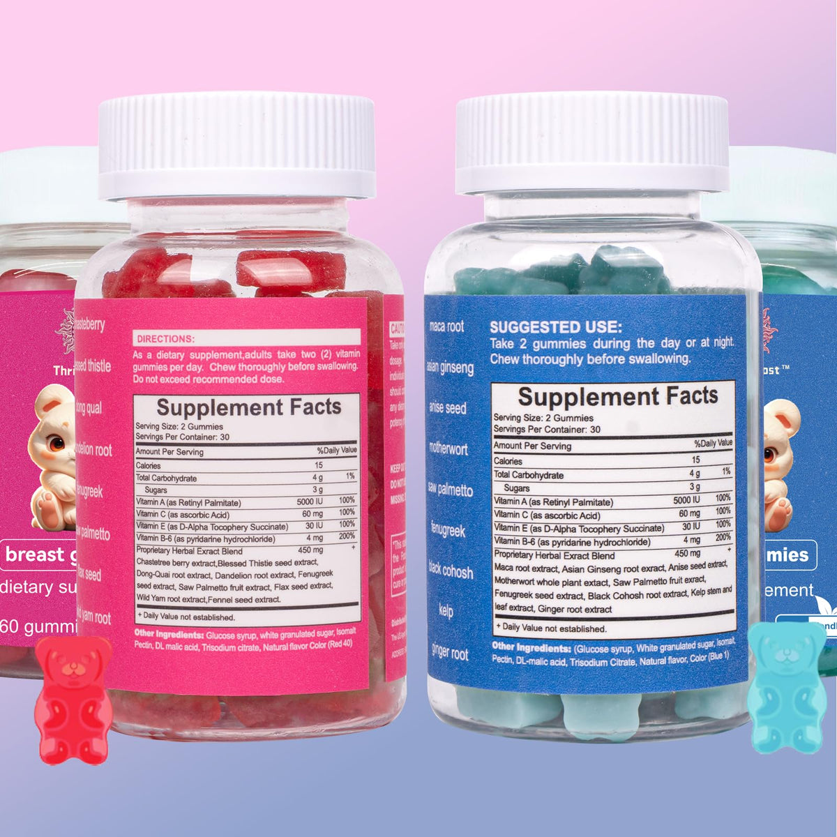 Gummies NutraNourish avec le logo sur l'emballage
