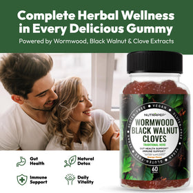 Gummies NutraPep au Verger de Vermouther, Noix Noires et Clous de Girofle, vue de dessus