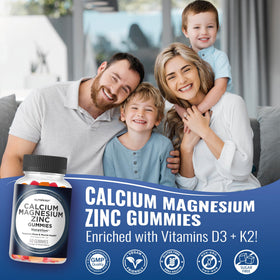 Gummies NutraPep Calcium Magnésium Zinc 200g arrière
