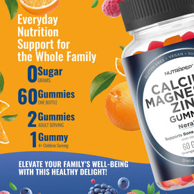 Gummies NutraPep Calcium Magnésium Zinc 200g avec fruits