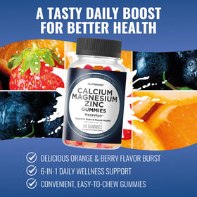 Gummies NutraPep Calcium Magnésium Zinc 200g sur une table