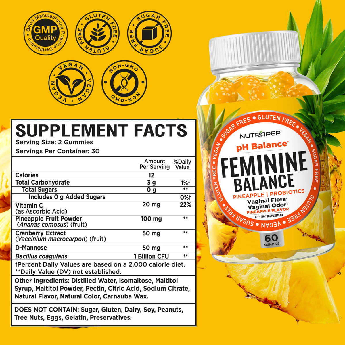 Gummies NutraPep dans une main avec une vue de fond