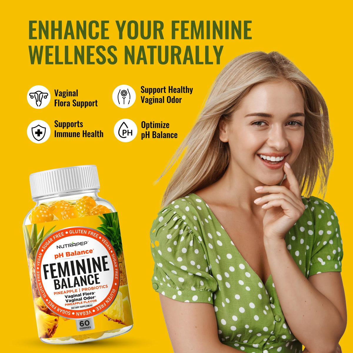 Gummies NutraPep saveur ananas avec emballage