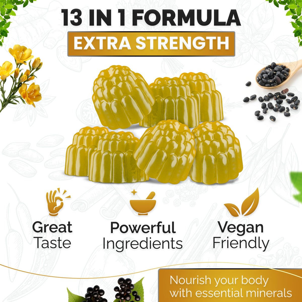 Gummies Nutravia avec d'autres compléments alimentaires