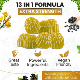Gummies Nutravia avec d'autres compléments alimentaires