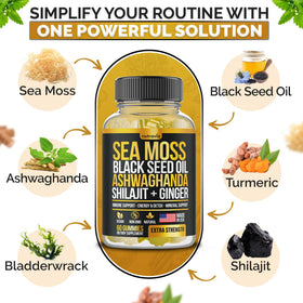 Gummies Nutravia sur une table avec des fruits et des herbes