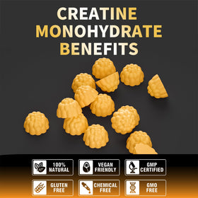Gummies Nutravita créatine monohydrate en préparation d'un smoothie