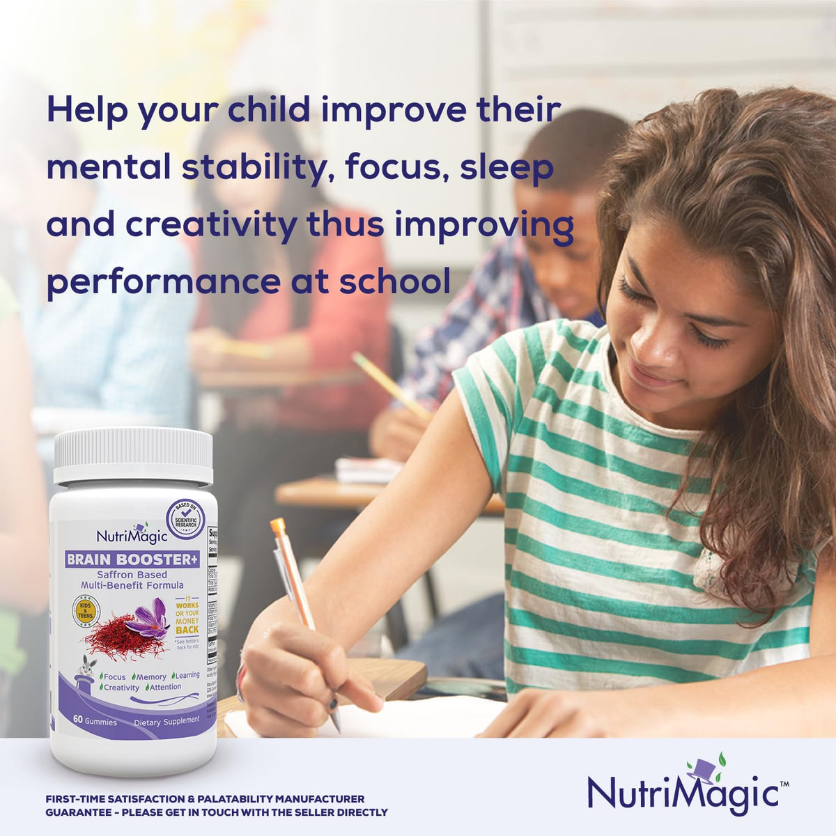 Gummies NutriMagic, mise en scène avec des fruits