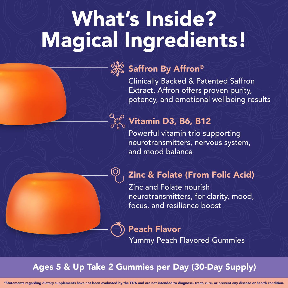 Gummies NutriMagic ouvertes avec quelques gummies à côté