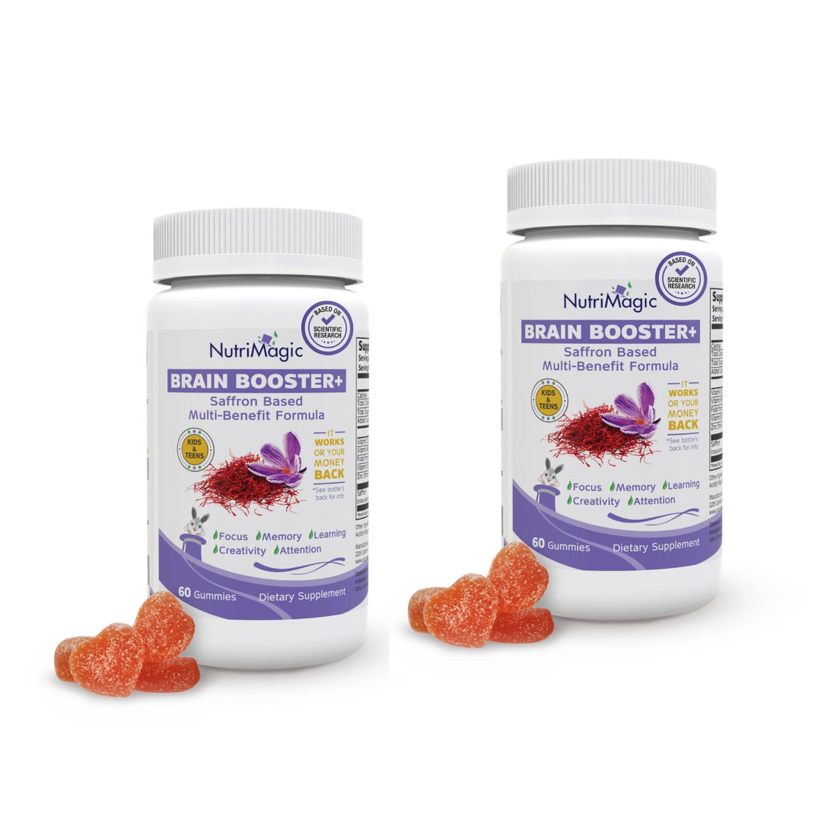 Gummies NutriMagic pour enfants avec extrait de safran - vue de face