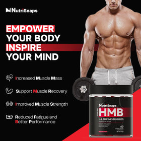 Gummies Nutrisnaps HMB et Leucine avec étiquette détaillée