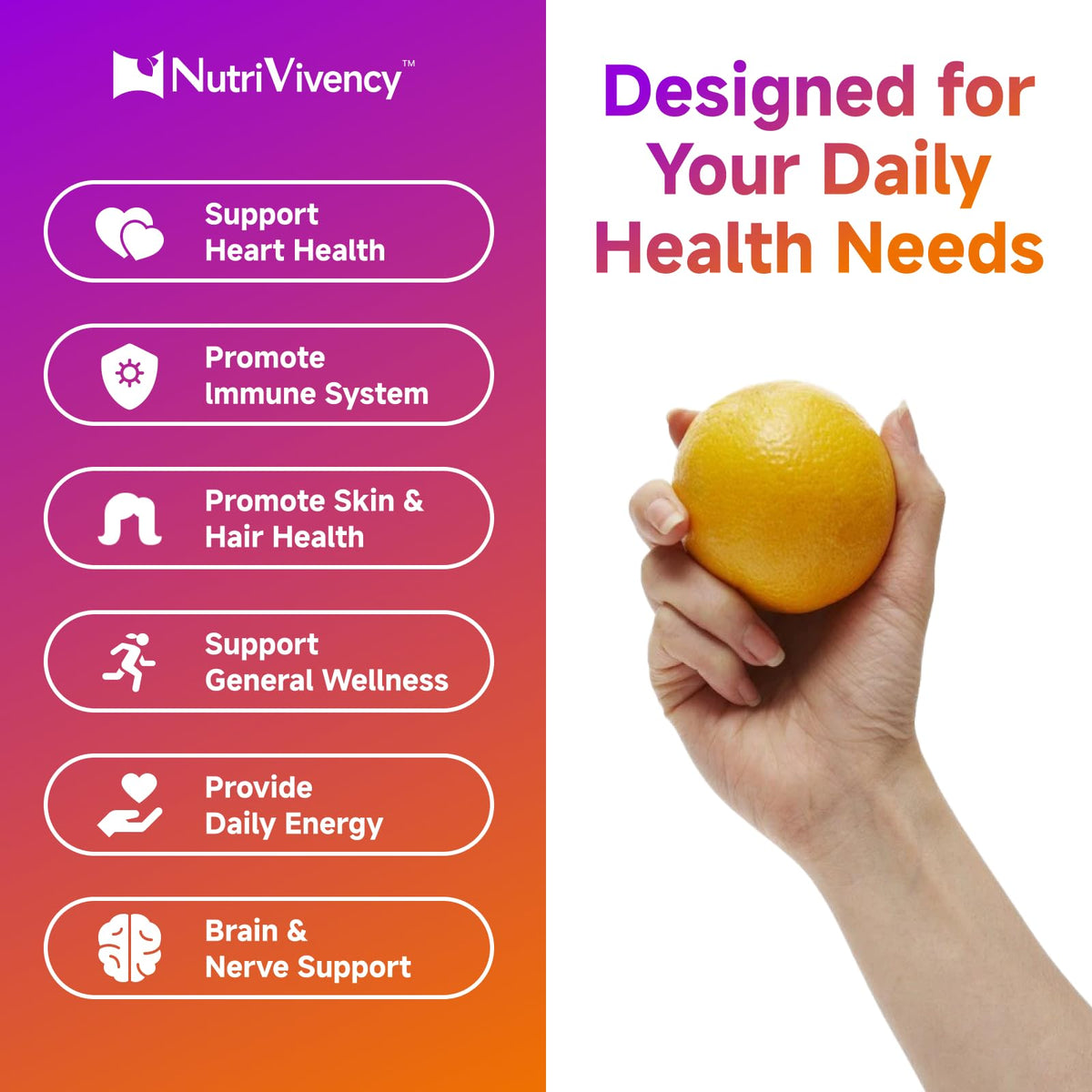 Gummies NutriVivency montrant les vitamines B incluses
